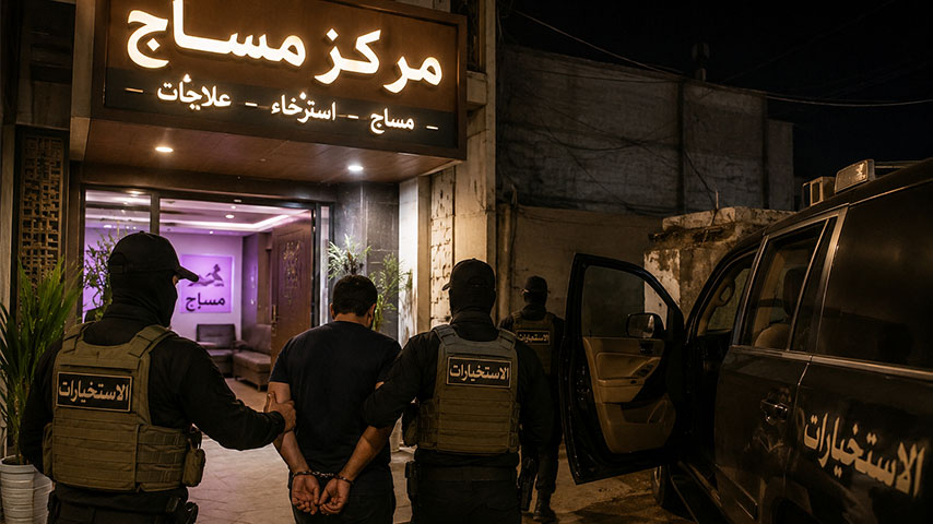 مداهمة أمنية لصاحب مركز مساج في محافظة النجف الأشرف