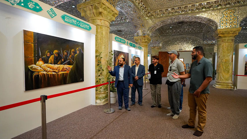 شعراء عرب يزورون العتبة العلوية ومكتبة الروضة الحيدرية في النجف