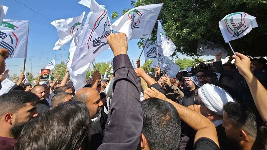 وقفة احتجاجية لمنتسبي الحشد الشعبي في النجف للمطالبة بالحقوق والاستحقاقات