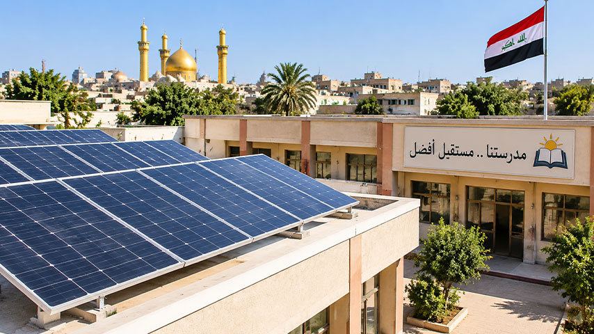 منظومات الطاقة الشمسية تدخل مدارس النجف لتعزيز استقرار الكهرباء ودعم التعليم