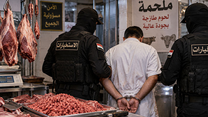 القبض على قصاب متهم ببيع لحوم خنازير في النجف