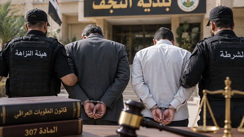 الحبس سنتين لموظفين في بلدية النجف بتهمة الرشوة