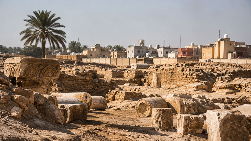 آثار تاريخية قديمة قرب مناطق سكنية في العراق مع مخاوف من التوسع العمراني.