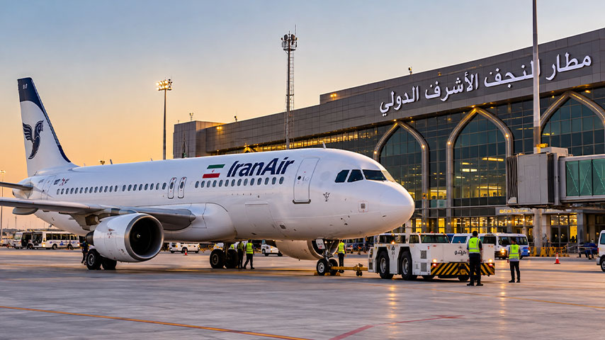 استئناف الرحلات الجوية بين العراق وإيران عبر مطار النجف