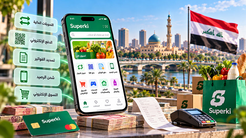 سوبركي في العراق وخدمات الدفع والتحويلات المالية الرقمية